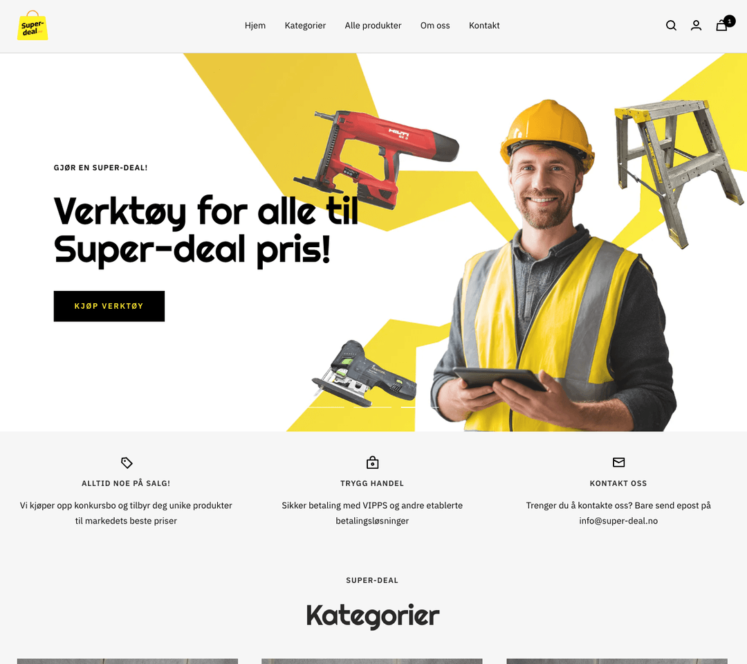 Super-Deal.no-butikkfronten